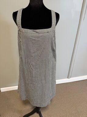 Target Black & White Gingham Mini Dress | Size M | NWT | Pockets